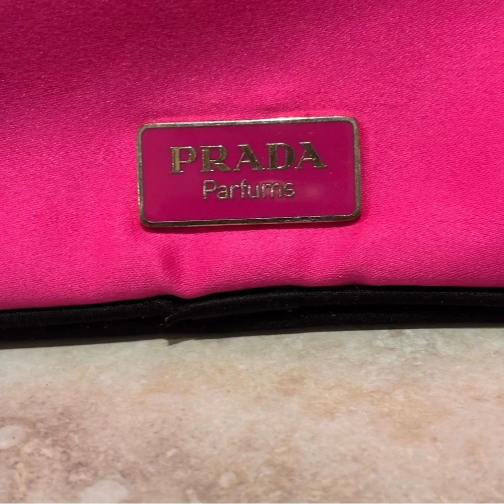 Prada parfums zip around cosmetic bag
